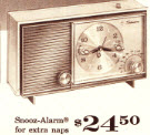 1962 Radio Alarm clock with snooze button