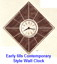 Wall Clock Contemporary design from the early 60s